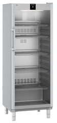 Product image, Perspective: oblique closed empty, Forced-air refrigerator, Casing colour: stainless steel, Door colour: stainless steel
