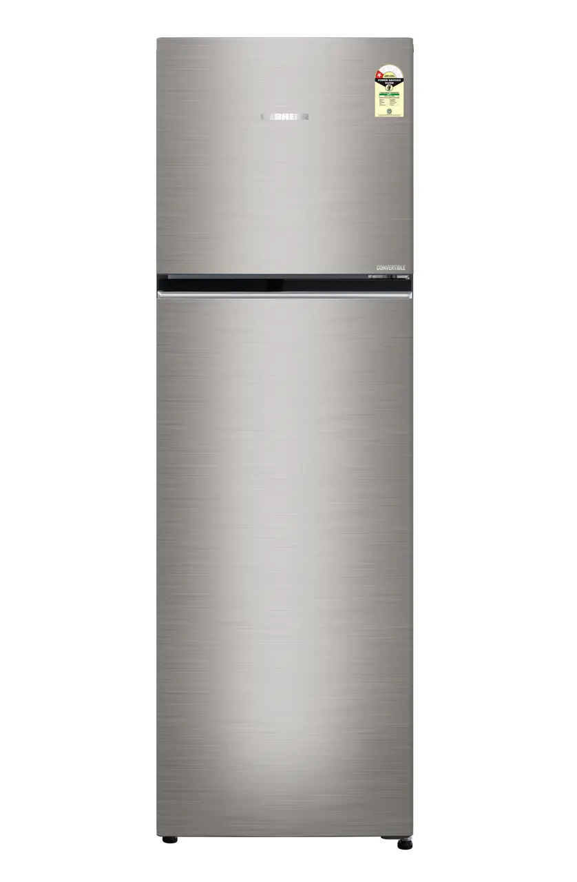 Product image, Perspective: straight closed, Fridge-freezer with NoFrost, Casing colour: grey, Door colour: Grey Steel