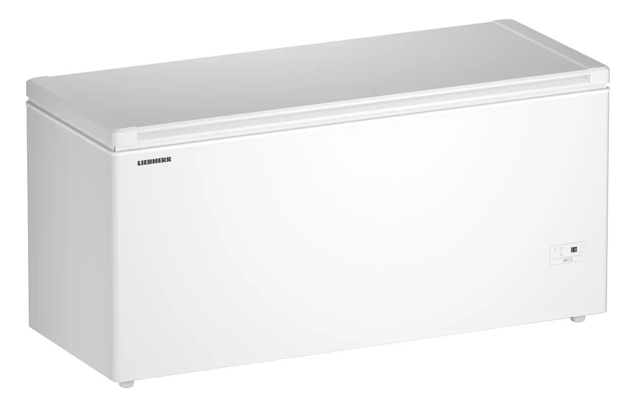 Image de produit, Perspective: Oblique fermé vide, Congélateur coffre, Couleur de l’habillage: blanc, Couleur de porte: blanc