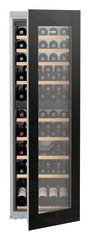Product image, Perspective: straight half-open decorated, Built-in multi-temperature wine cabinet, Casing colour: silver, Door colour: GlassBlack