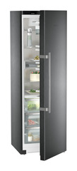 Product image, Perspective: oblique half-open decorated, Freestanding refrigerator with BioFresh Professional, Casing colour: BlackSteel, Door colour: BlackSteel