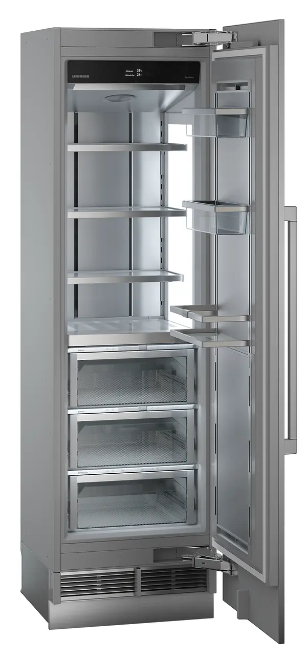 Product image, Perspective: oblique open empty, Refrigerator with BioFresh for integrated use