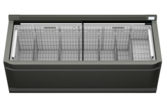 Изображение на продукта, Перспектива: Отпред, затворен, Фризерна ракла за супермаркет, Цвят на корпуса: сив