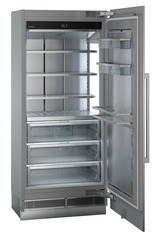 Product image, Perspective: oblique open empty, Refrigerator with BioFresh for integrated use, Casing colour: grey