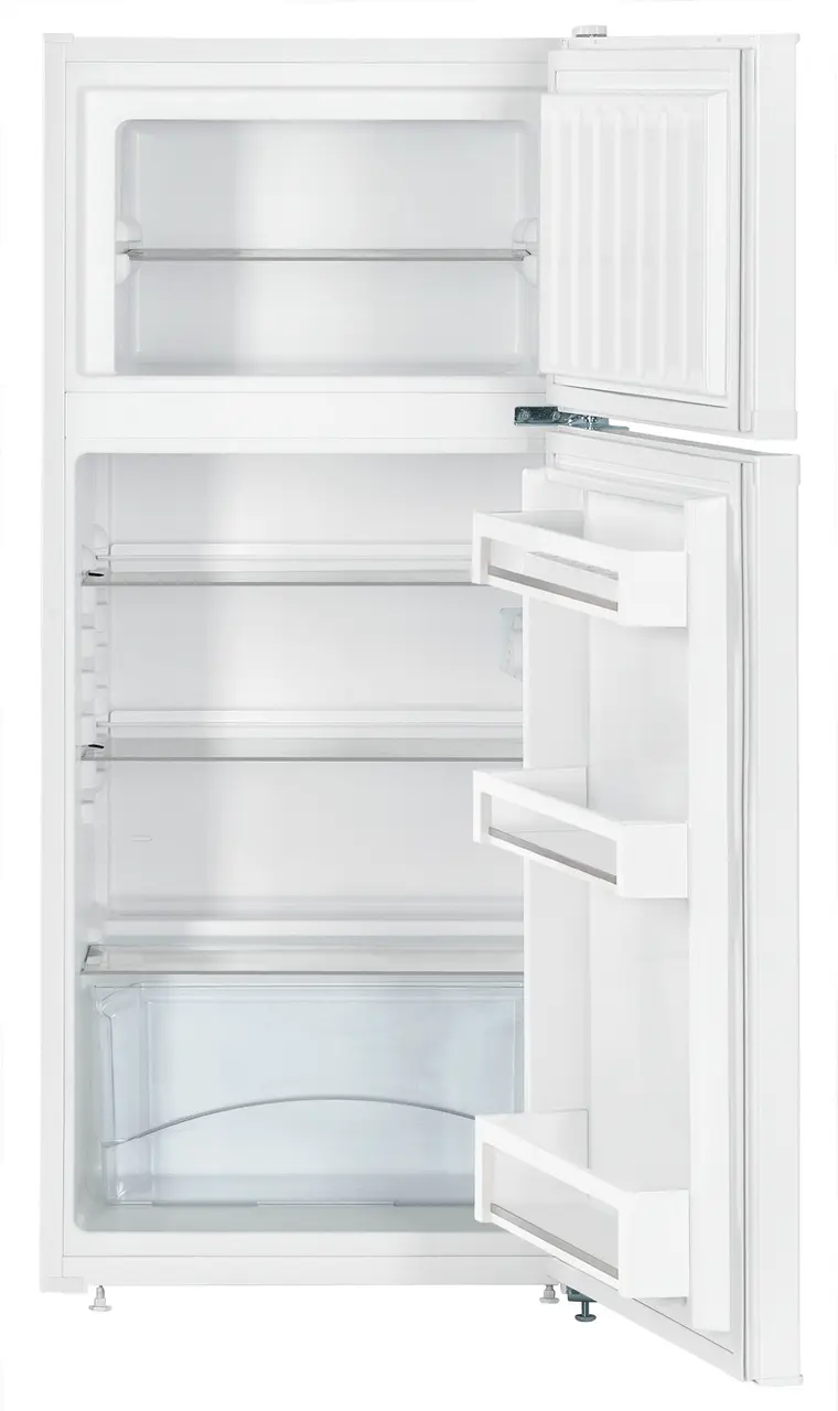 Image de produit, Perspective: Droit ouvert vide, Automate réfrigérateur-congélateur avec SmartFrost, Couleur de l’habillage: blanc, Couleur de porte: blanc