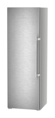 Product image, Perspective: oblique closed, Freestanding freezer with NoFrost and EasyTwist-Ice, Casing colour: silver, Door colour: stainless steel