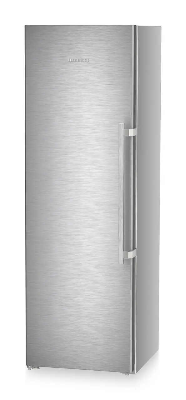 Product image, Perspective: oblique closed, Freestanding freezer with NoFrost and EasyTwist-Ice, Casing colour: silver, Door colour: stainless steel