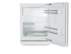 Produkt-Bild, Perspektive: gerade offen leer, Dekorfähiger Unterbaukühlschrank