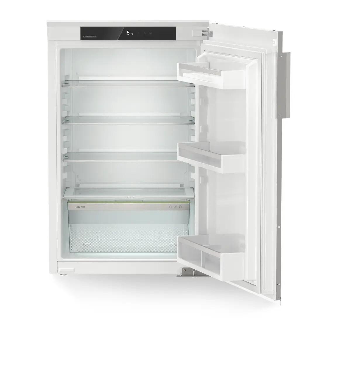 Изображение на продукта, Перспектива: Отпред, отворен, празен, Хладилник с възможност за декориране