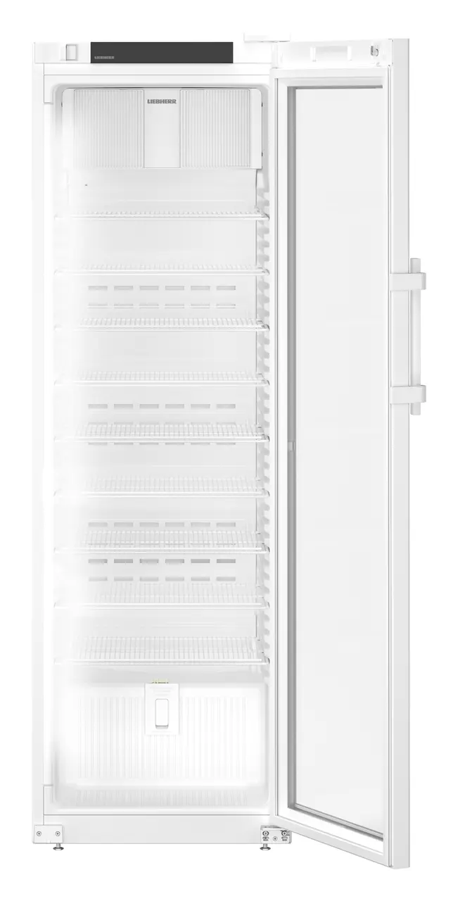 Product image, Perspective: straight open empty, Laboratory refrigerator with convection cooling, Casing colour: white, Door colour: white