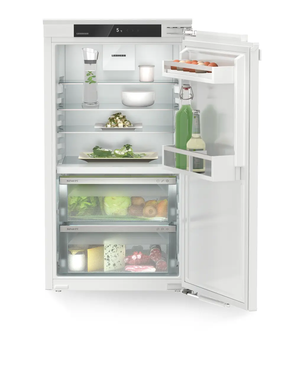 Product image, Perspective: straight open decorated, Refrigerator with BioFresh for integrated use