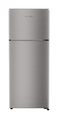 Product image, Perspective: straight closed, Fridge-freezer with NoFrost, Casing colour: grey, Door colour: Stainless Steel