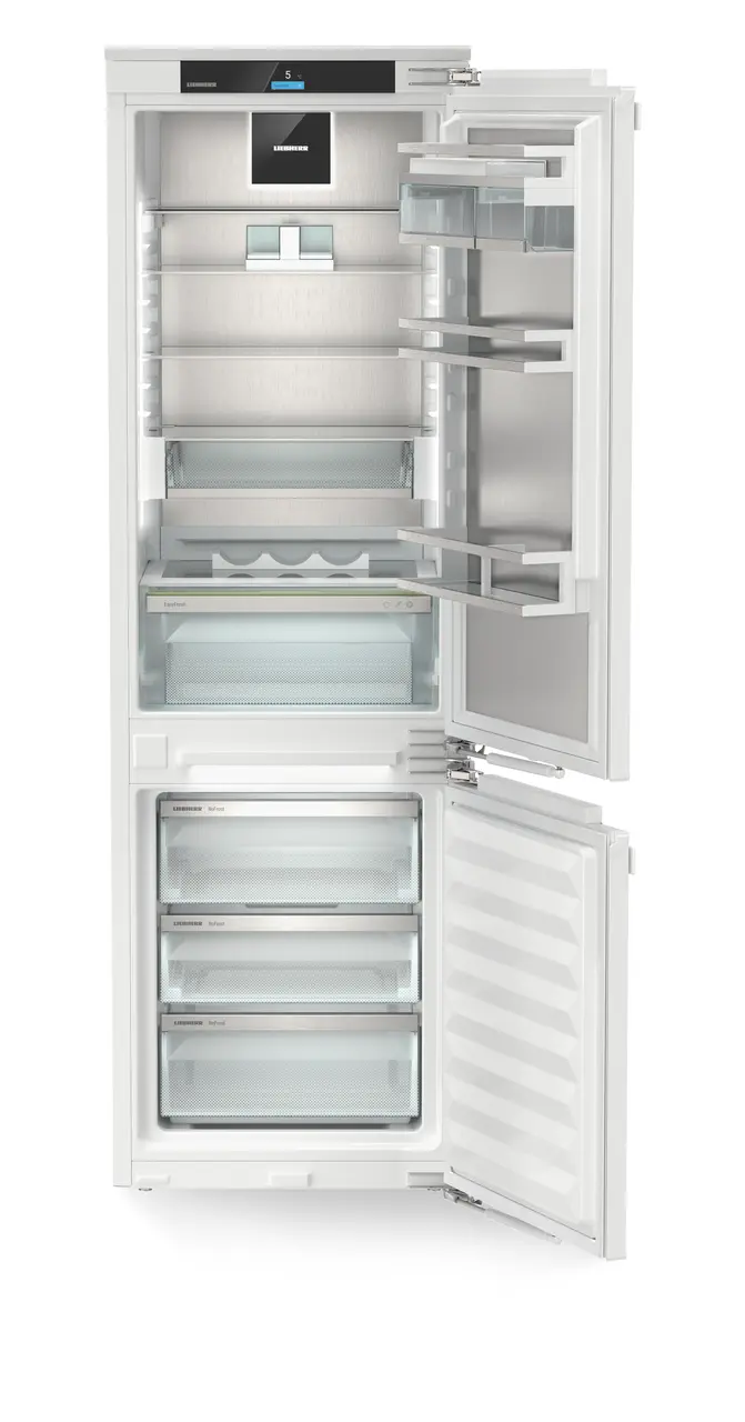 Product image, Perspective: straight open empty, Integrable fridge-freezer with EasyFresh and NoFrost