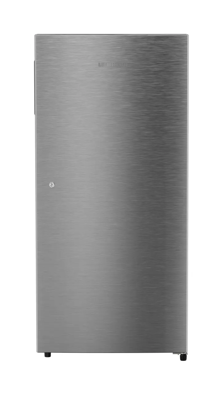 Product image, Perspective: straight closed, Single-door refrigerator 191 l in 3 star with VegFresh box, Casing colour: grey, Door colour: Silver Steel
