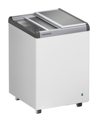 Product image, Perspective: oblique half-open empty, Ice-cream chest freezer, Casing colour: white