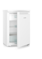Produktbild, Perspektiv: Vinklad, halvöppen, tom, Bänkkylskåp, Färg på hölje: Vit, Färg på dörr: Vit