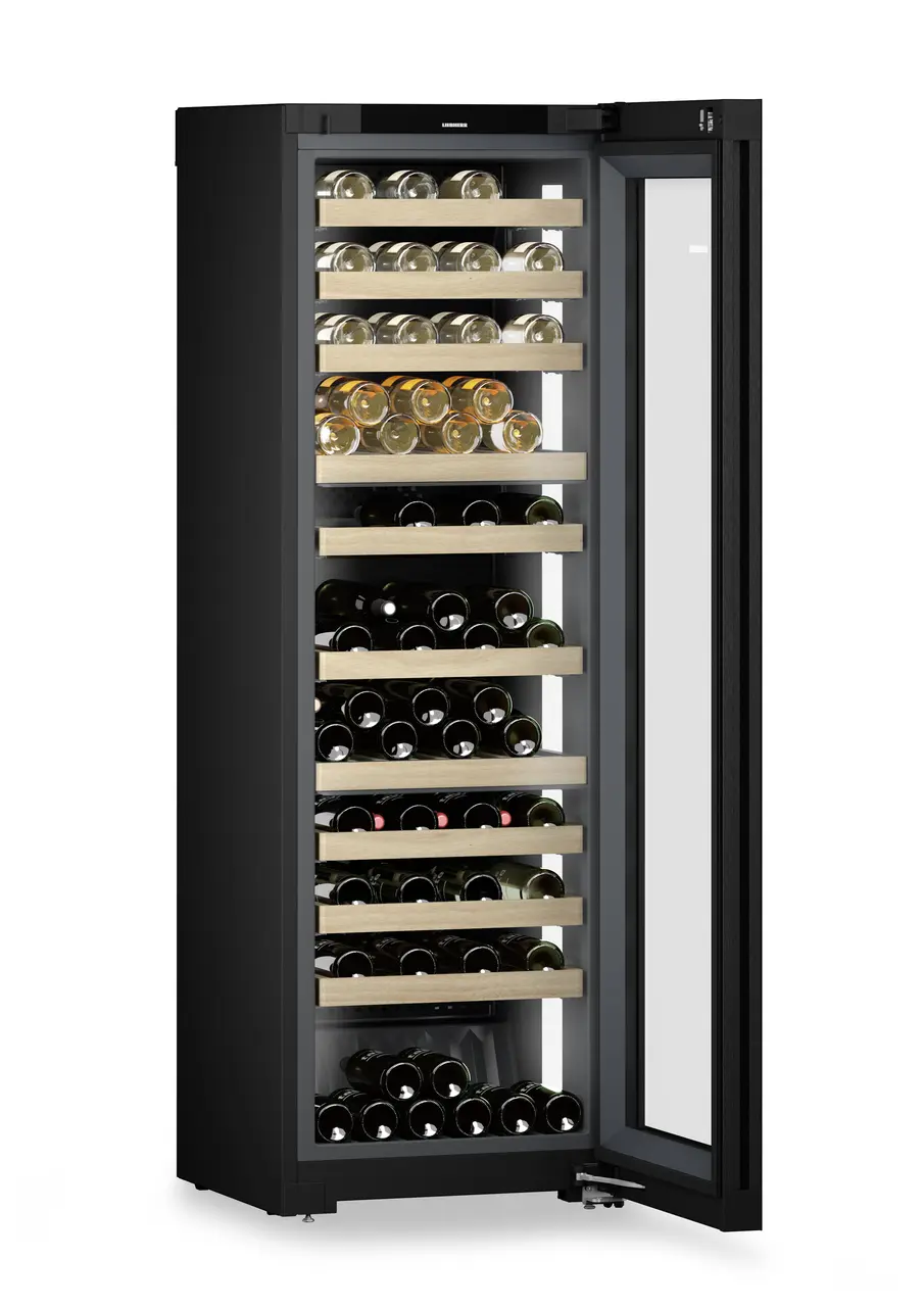 Изображение на продукта, Перспектива: Странично, отворен, отворен с продукти, Мултитемпературен охладител за вино