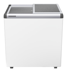 Produkt-Bild, Perspektive: gerade geschlossen, Eiscreme-Gefriertruhe, Gehäusefarbe: Weiß