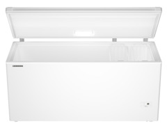 Image de produit, Perspective: Droit ouvert vide, Congélateur coffre, Couleur de l’habillage: blanc, Couleur de porte: blanc