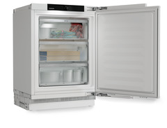 Produkt-Bild, Perspektive: schräg offen dekoriert, Unterbaufähiger Gefrierschrank mit NoFrost