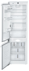 Product image, Perspective: straight open empty, Combined refrigerator-freezer with NoFrost for integrated use