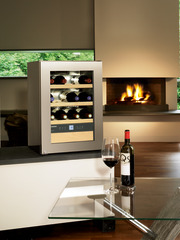 Product image, Perspective: milieu, Wine storage cabinet, Casing colour: stainless steel, Door colour: silver