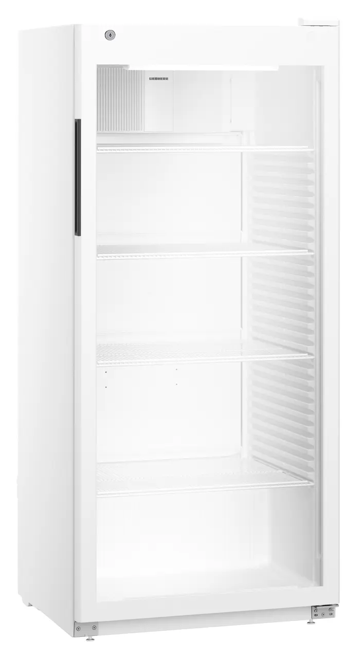 Product image, Perspective: oblique closed empty, Forced-air refrigerator, Casing colour: white, Door colour: white aluminium