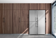 Product image, Perspective: milieu, Side-by-Side combination, Casing colour: stainless steel, Door colour: stainless steel