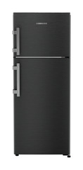 Product image, Perspective: straight closed, Fridge-freezer with NoFrost, Casing colour: grey, Door colour: BlackSteel