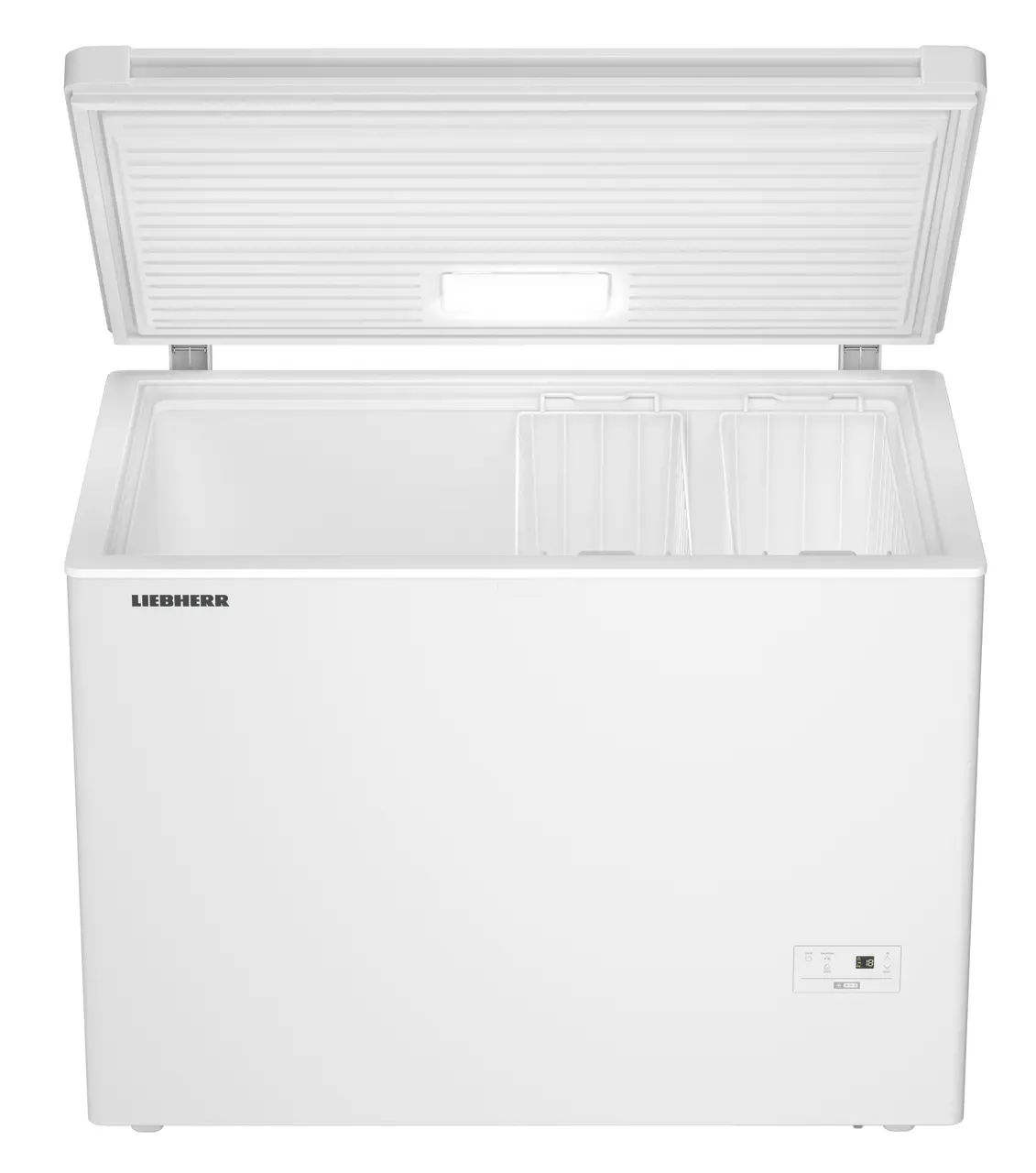 Toote pilt, Perspektiiv: Sirge avatud tühi, Sügavkülmutuskirst, Korpuse värv: valge, Ukse värv: valge