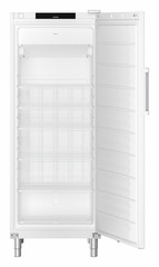 Obrázek výrobku, Perspektiva: Přímý otevřený prázdný, Volne stojící mraznicka s NoFrost, Barva skříně: bílá, Barva dveří: bílá