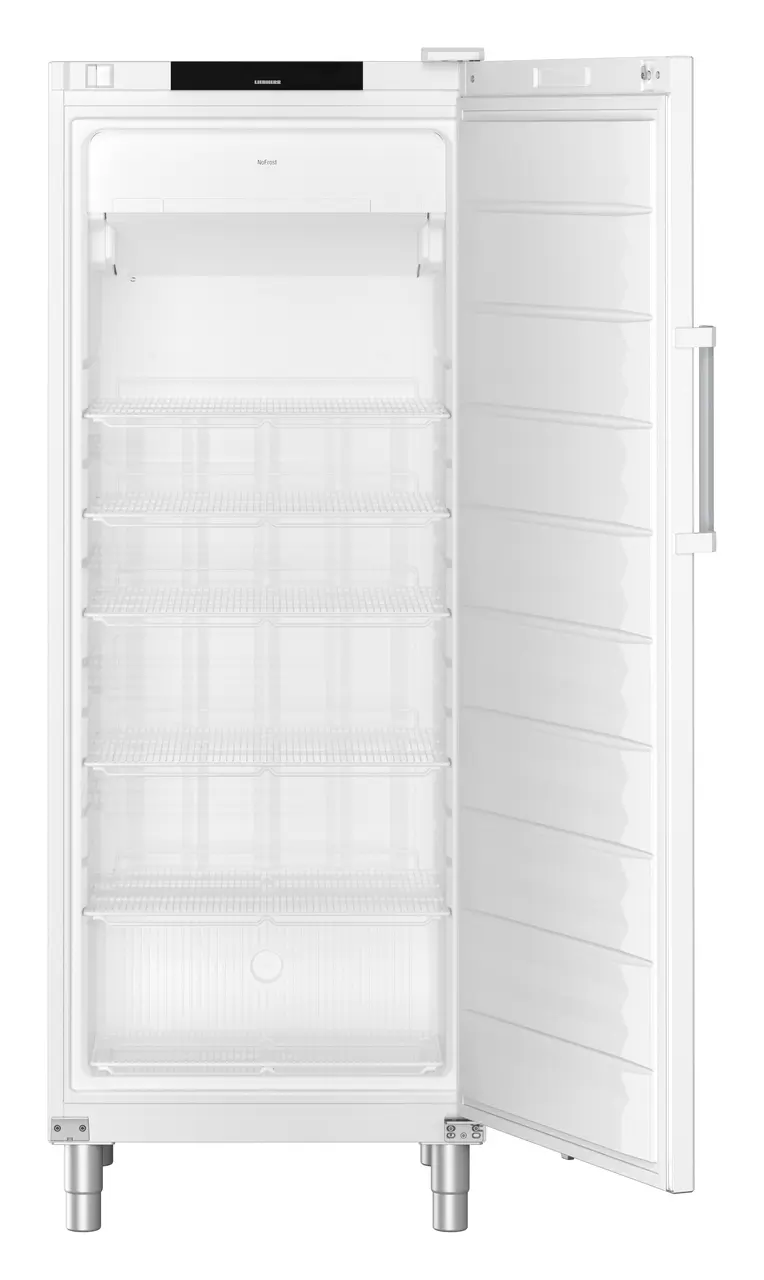 Obrázek výrobku, Perspektiva: Přímý otevřený prázdný, Volne stojící mraznicka s NoFrost, Barva skříně: bílá, Barva dveří: bílá