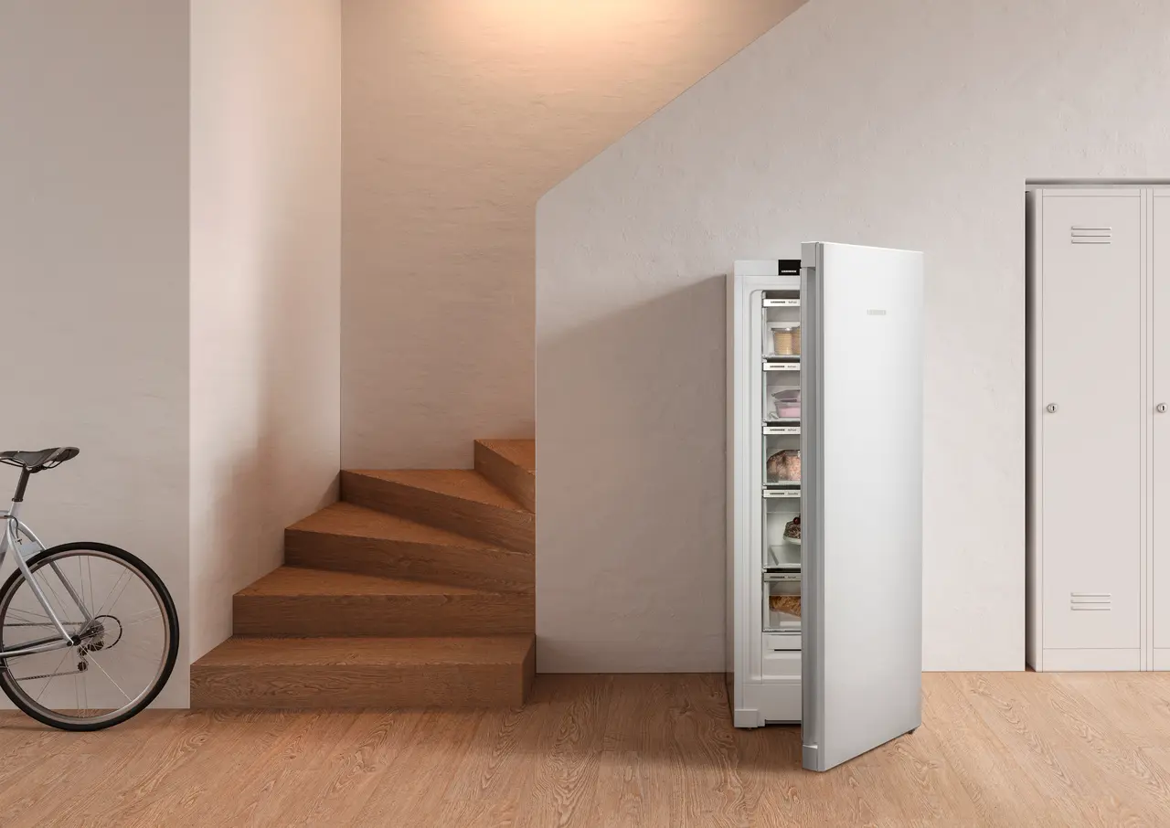 Изображение продукции, Перспектива: Внешние условия, Морозильная камера с системой NoFrost, Цвет корпуса: белый, Цвет дверцы: белый