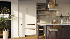 Product image, Perspective: milieu, Combined refrigerator-freezer with BioFresh and NoFrost for integrated use, Casing colour: Anthracite