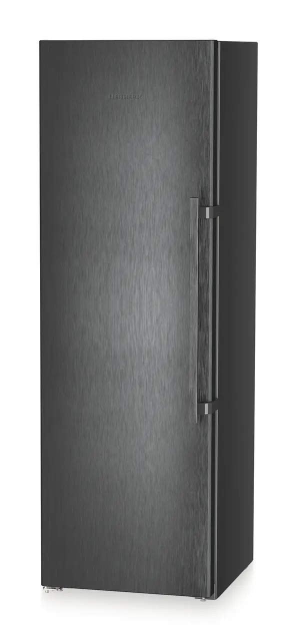 Produkt-Bild, Perspektive: schräg geschlossen, Standgefrierschrank mit NoFrost und IceTower, Gehäusefarbe: BlackSteel, Türfarbe: BlackSteel