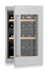 Product image, Perspective: special form, Built-in multi-temperature wine cabinet, Casing colour: silver, Door colour: silver