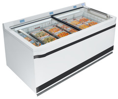 Image de produit, Perspective: Oblique fermé vide, Réfrigérateur-coffre et congélateur-coffre de supermarché, Couleur de l’habillage: blanc