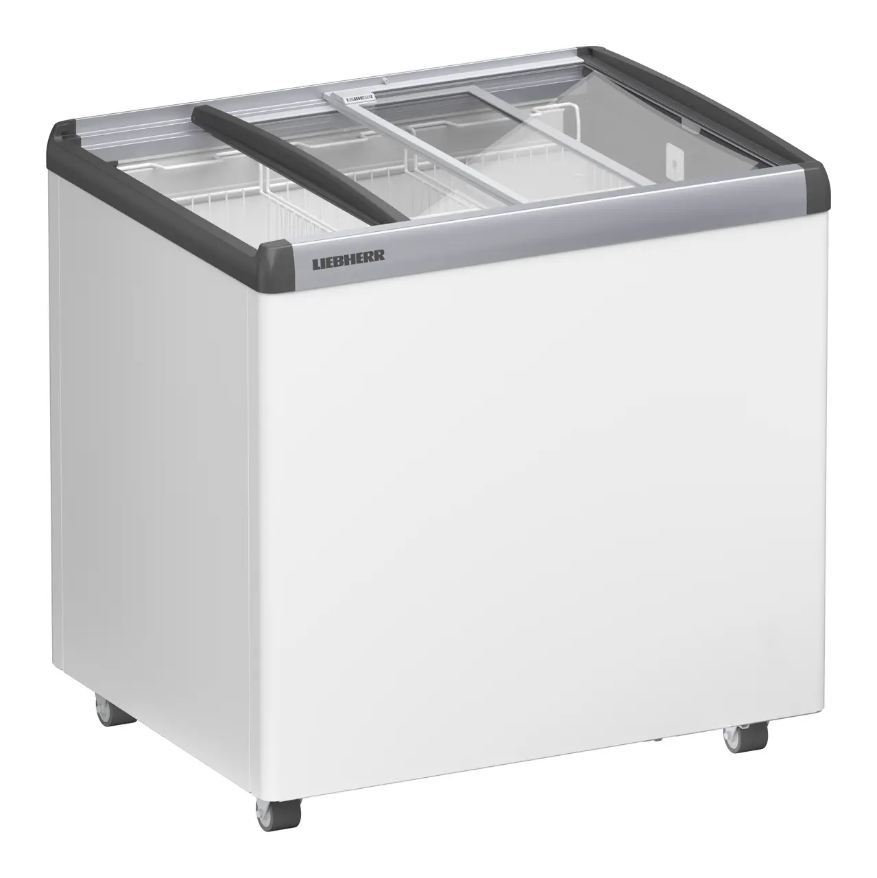 Immagine del prodotto, Prospettiva: Inclinato semiaperto vuoto, Congelatore orizzontale per gelati, Colore della struttura: bianco