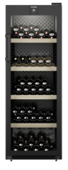 Product image, Perspective: straight closed decorated, Wine storage cabinet, Casing colour: black, Door colour: black