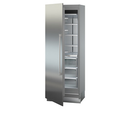 Produkt-Bild, Perspektive: schräg halb offen leer, Integrierbarer Kühlschrank mit BioFresh, Gehäusefarbe: Grau