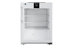 Produkt-Bild, Perspektive: gerade geschlossen leer, Laborkühlgerät mit Umluftkühlung, Gehäusefarbe: Weiß, Türfarbe: Weiß