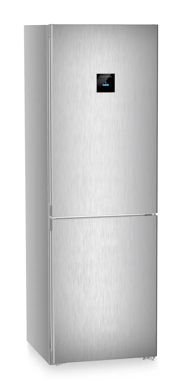 Tuotekuva, Näkymä: Viisto, suljettu, Jääkaappi-pakastinyhdistelmä, jossa EasyFresh ja NoFrost, Rungon väri: hopea