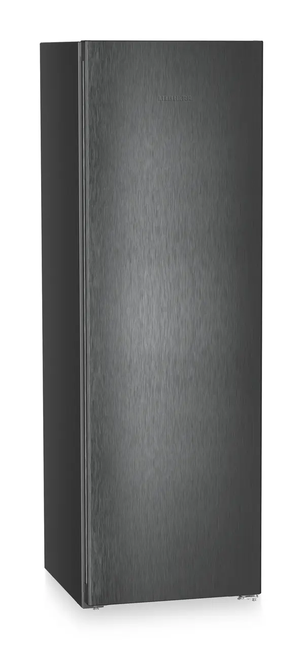 Product image, Perspective: oblique closed, Freestanding fridge with EasyFresh, Casing colour: black, Door colour: BlackSteel