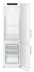 Produkt-Bild, Perspektive: gerade offen leer, Kühl-Gefrierkombination, Gehäusefarbe: Weiß, Türfarbe: Weiß