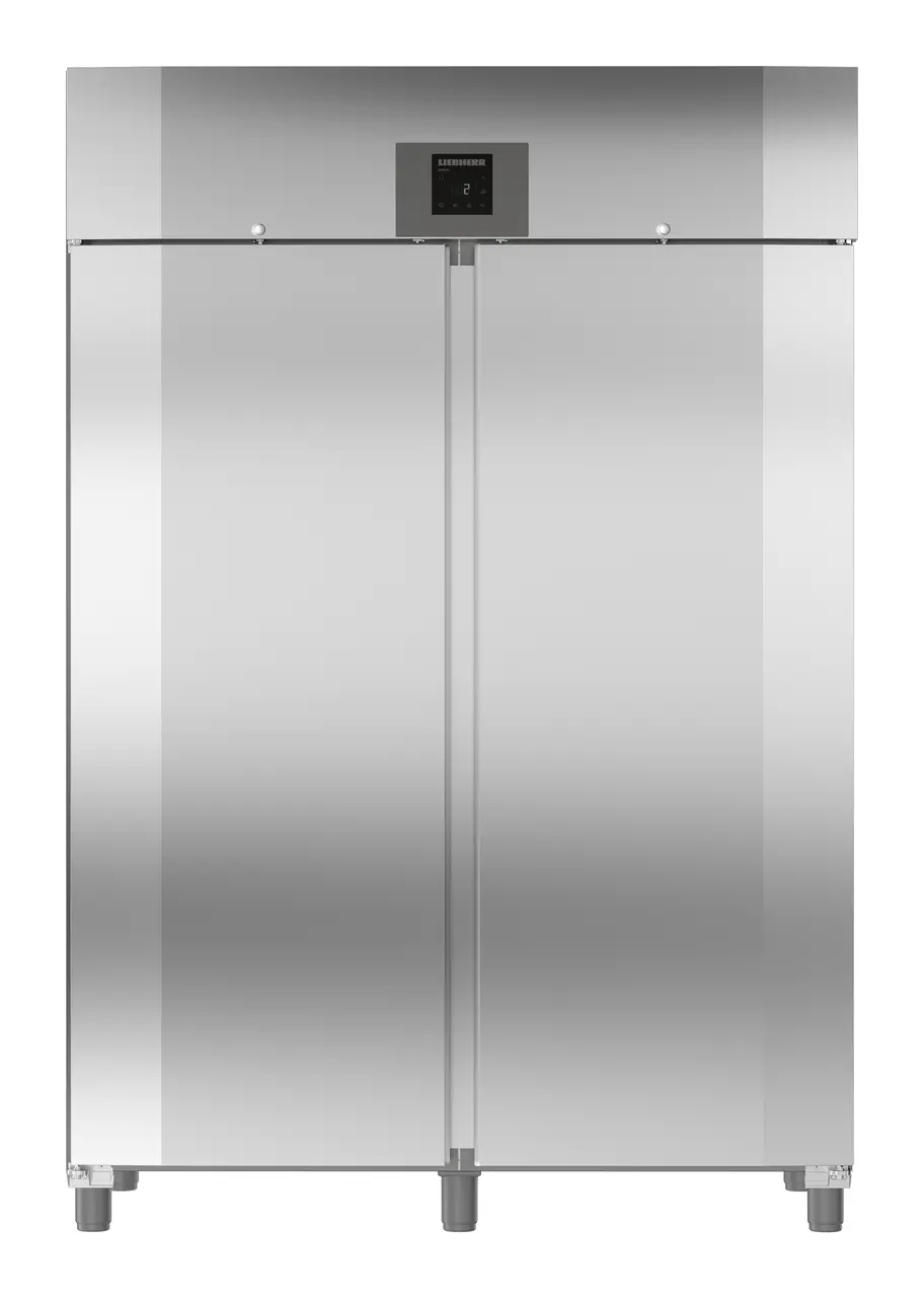 Product image, Perspective: straight closed, Forced-air refrigerator GN 2/1, Casing colour: stainless steel look