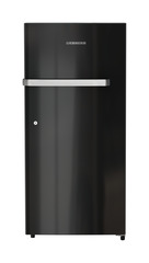 Product image, Perspective: straight closed, Single-door refrigerator 191 l in 3 star and horizontal handle, Casing colour: grey, Door colour: Black Gloss