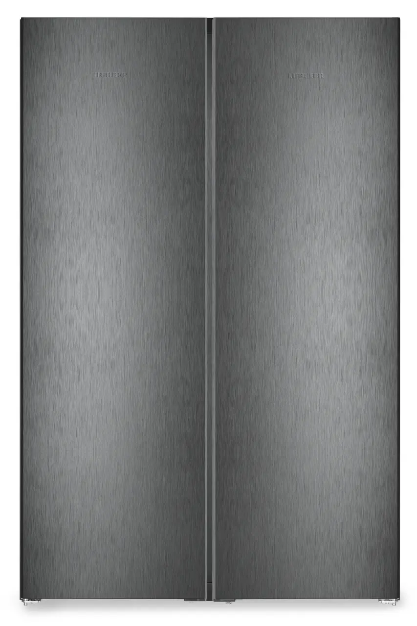 Изображение продукции, Перспектива: Прямо, с закрытой дверцей, Холодильник Side-by-Side, Цвет корпуса: черный