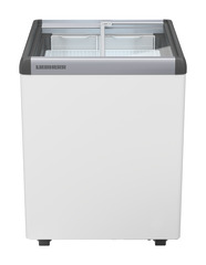 Produkt-Bild, Perspektive: gerade geschlossen, Eiscreme-Gefriertruhe, Gehäusefarbe: Weiß