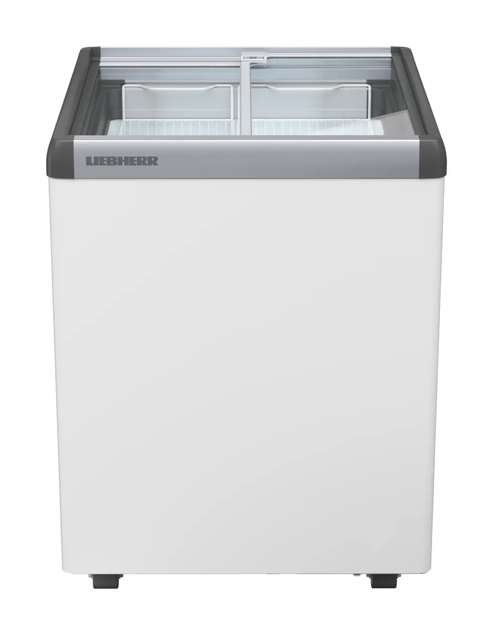 Produkt-Bild, Perspektive: gerade geschlossen, Eiscreme-Gefriertruhe, Gehäusefarbe: Weiß