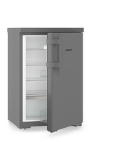 Product image, Perspective: oblique half-open empty, Table top refrigerator, Casing colour: DarkGrey, Door colour: DarkGrey